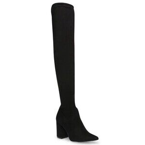 Steve Madden Women 6 M Black Faux Suede Jacoby Over The Knee Boots NIB HY2
